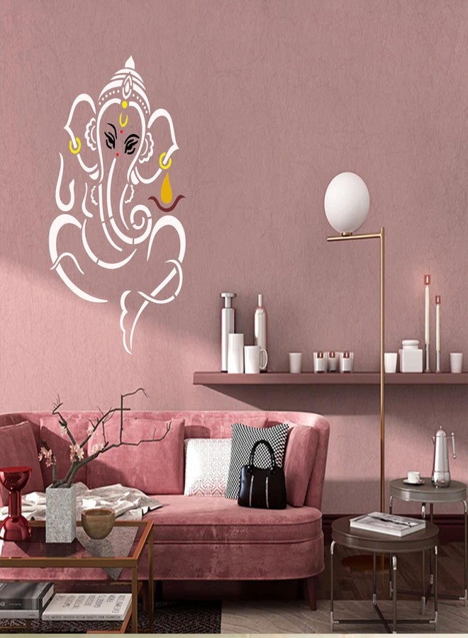 StenCart Combo of 2 Ganesha & Classy Peacock Stencil for Wall Painting Home DIY Reusable Wall Stencil Design for Wall Decoration (16x24 inch) -Pack of 2 - Image 3